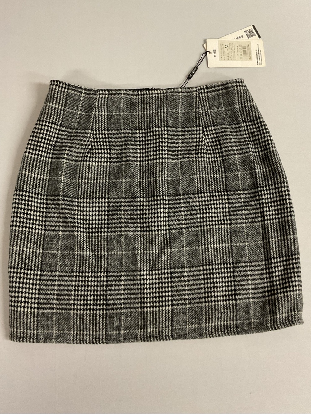 Brand New-HaoDuoYi Womens Plaid Pencil High Waist Mini Party Skirt